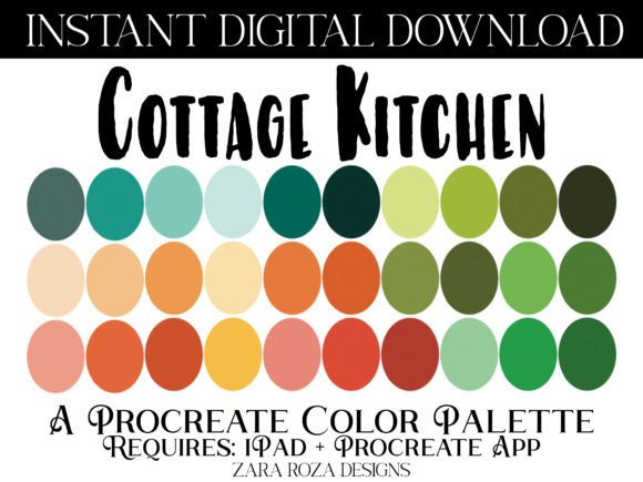 Cottage Kitchen Procreate Color Palette: A Versatile Tool for Digital Artists
