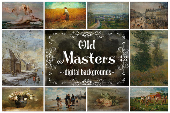Enhancing Creativity with Fine Art and 10 Old Masters Digital Backgrounds