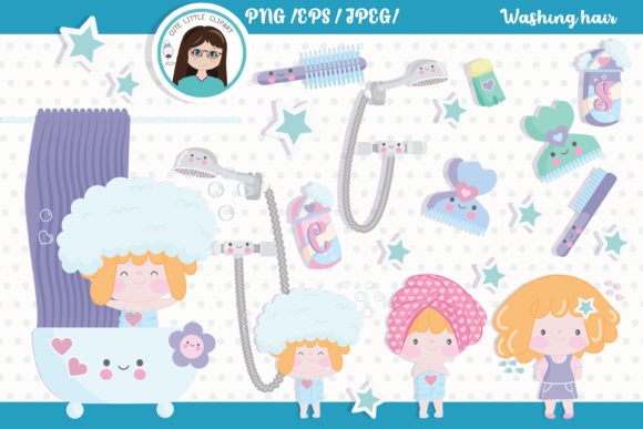 Exploring the Versatility of Washing Hair Cliparts in Digital and Creative Projects