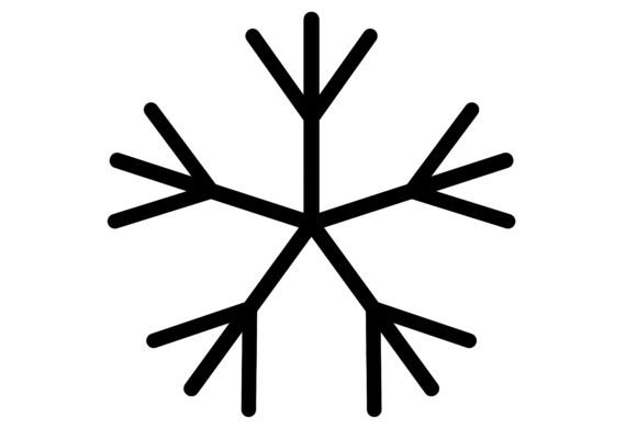 Frozen Snowflake Illustration: A Versatile Graphic Design Element for Creative Projects
