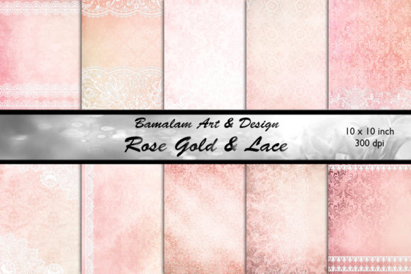Rose Gold Lace Backgrounds: A Versatile Design Element for Creative Projects