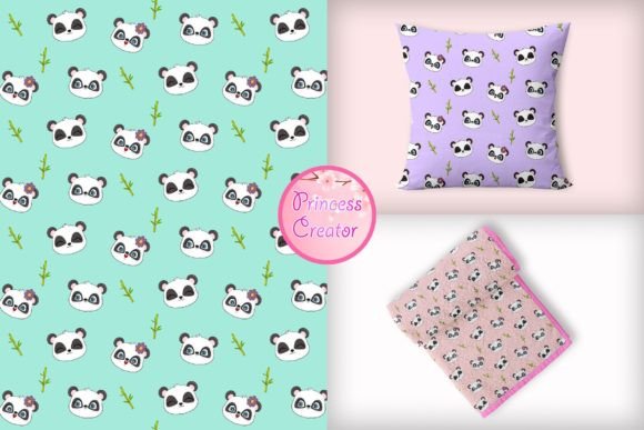 Seamless Cute Panda Bamboos Pattern: A Versatile Design Asset for Creative Projects