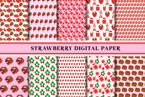 Strawberry Digital Paper Pattern: A Strategic Tool for Creative and Professional Projects