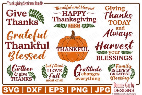 Thanksgiving Sentiments SVG Bundle: A Creative Resource for Modern Designers and Entrepreneurs