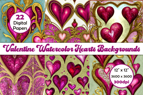 Valentine Watercolor Hearts Backgrounds: A Timeless Design Element