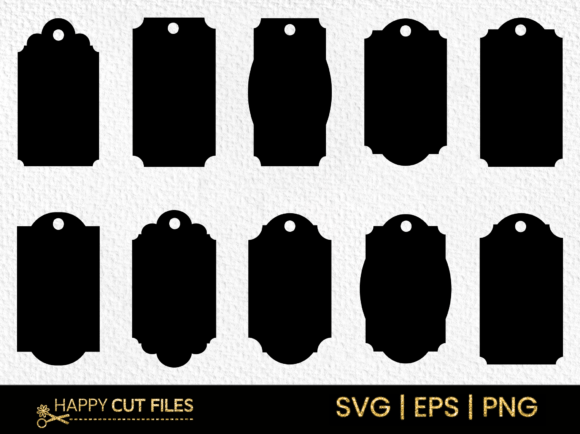 Vintage Gift Tags Svg Bundle Cutfiles