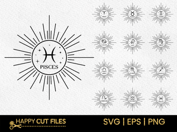 Zodiac Sign Astrology Star Celestial SVG: A Versatile Digital Asset for Creative and Commercial Projects